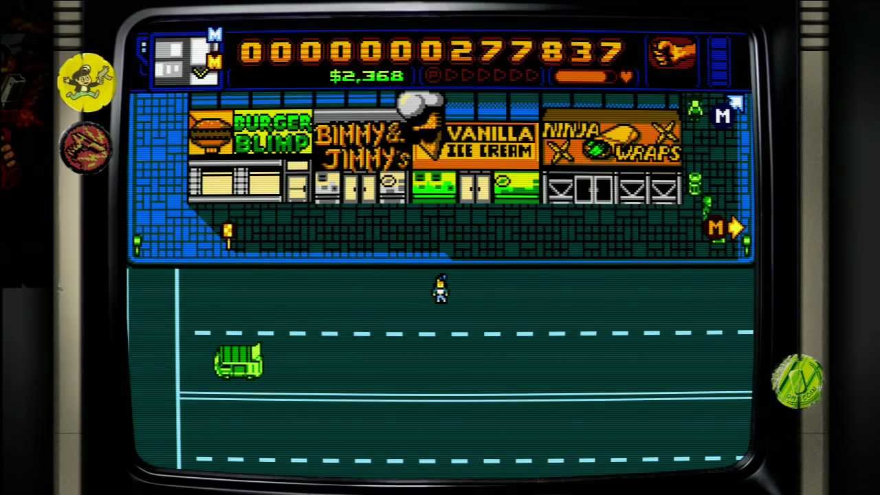 Retro City Rampage (Xbox 360) - TV Simulation Video And Color Modes Showcase (720p HD)