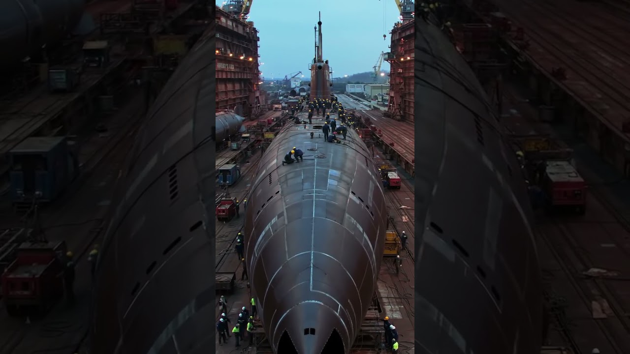 Extreme Engineering & Mega Shipbuilding!   Navy Submarine Under Construction !