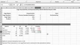 ANOVA Gage R&R with SPC for Excel
