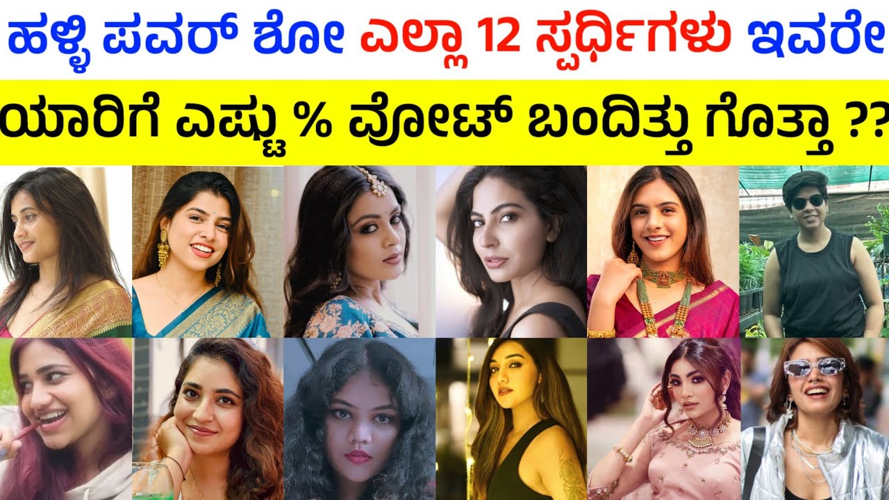 halli power contestants | halli power reality show all contestants name | zee kannada 