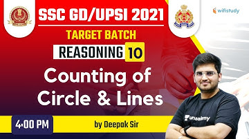 4:00 PM - SSC GD & UPSI 2021 | Reasoning by Deepak Tirthyani | Counting of Circle and Lines