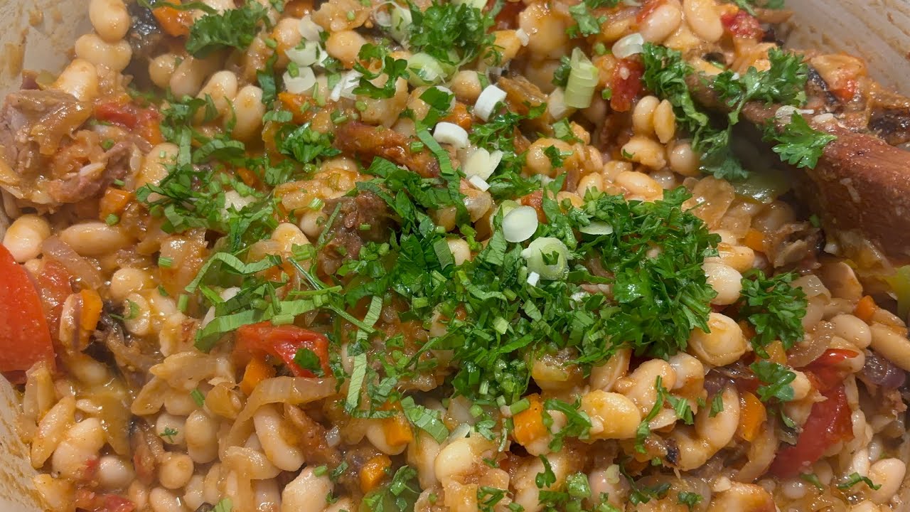 YUMMY FRIED BEANS WITH SMOKED FISH