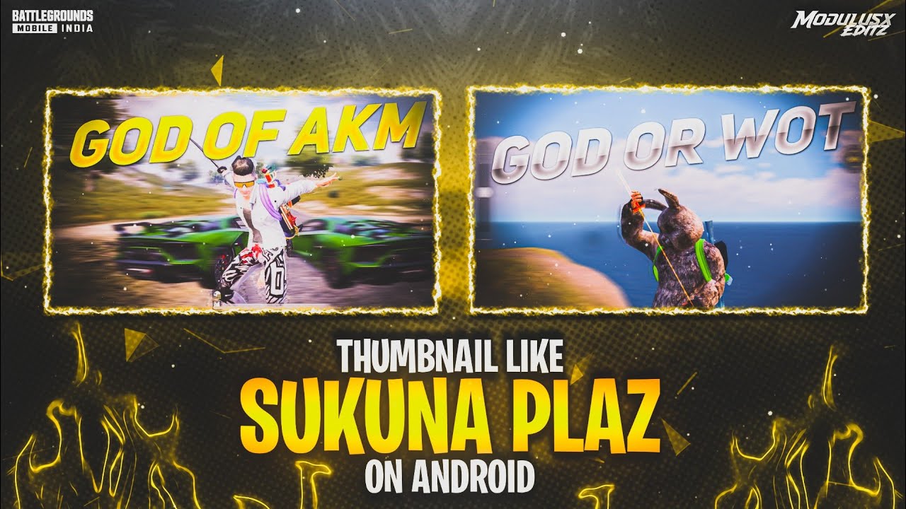 How To Make🔥 Thumbnail Like a @sukunaplayz || bgmi montage thumbnail tutorial | Editing Tutorial