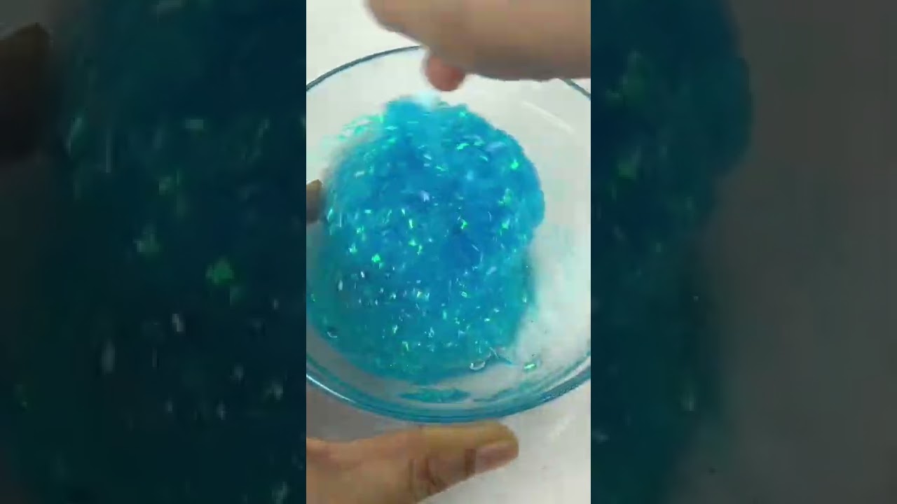 ⁣Making Super Crunchy Blue Slime #shorts