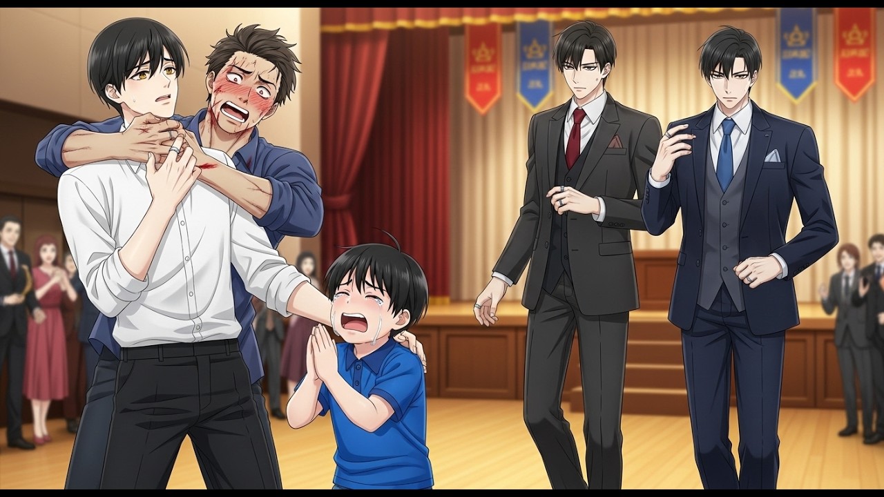 Omega’s Abusive Ex-Husband Grabbed His Throat at the School Gathering — Twin Alpha CEOs Rose in Rage