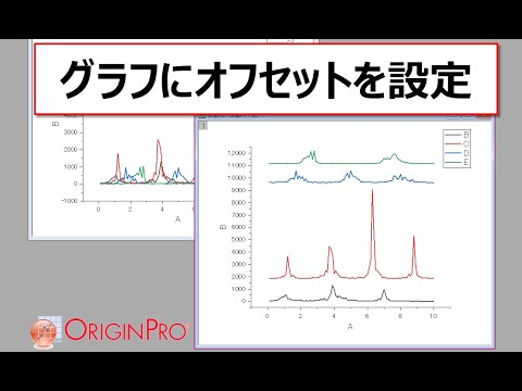 作成済みのグラフにオフセットを設定（Origin小ワザ）