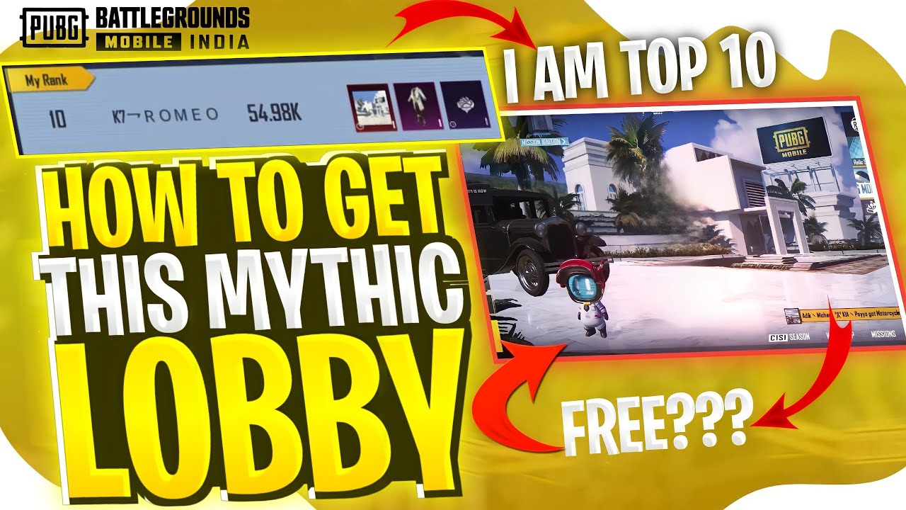 Mythic Lobby Is Back | How To Get Mythic Lobby | Super Star Event |PUBGM