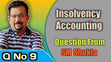 Insolvency Accounting question no 9 from Dr.S.M.Shukla ||Rajusengupta classes||