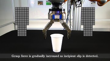 Adaptive Grasping with Slip Detection