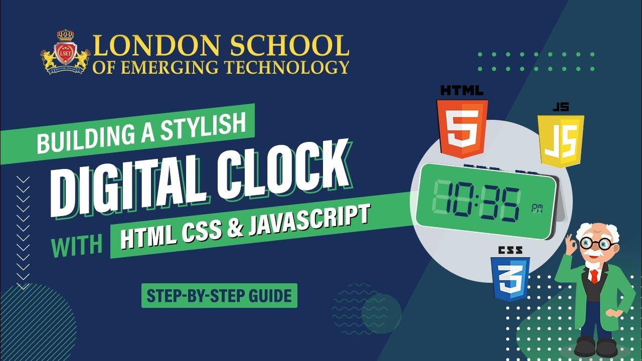 Building a Stylish Digital Clock with HTML, CSS, & JavaScript | Step-by ...