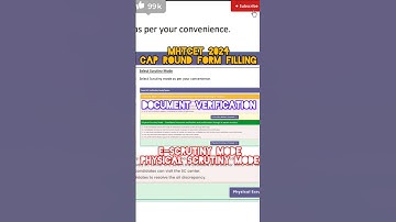 "ALERT 🚨 MHTCET 2024 CAP ROUND FORM FILLING :- TYPE OF SCRUTINY 1.E-SCRUTINY 2.PHYSICAL-SCTUTINY ."
