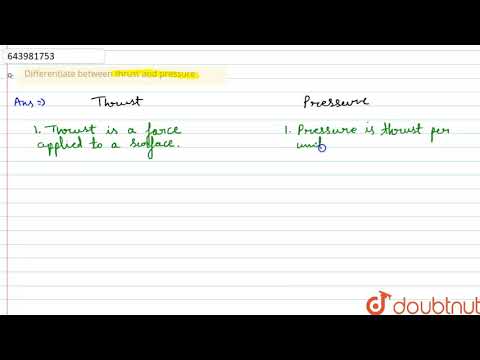 Differentiate between thrust