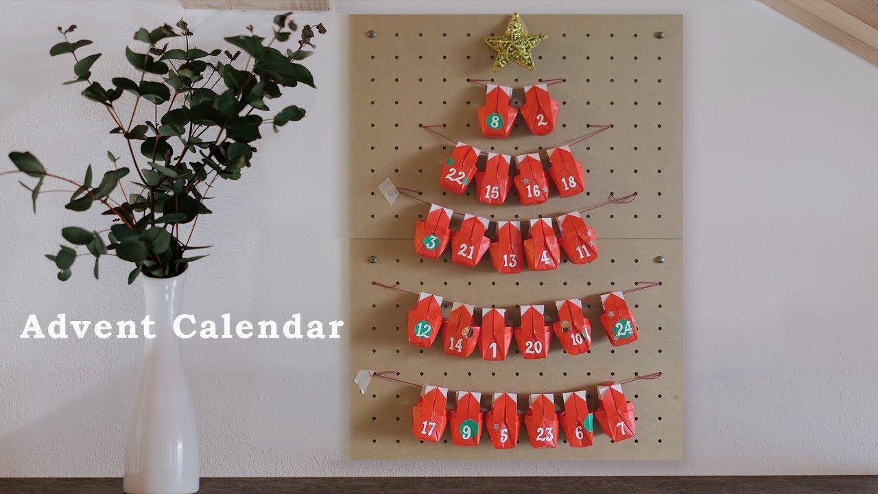 アドベントカレンダー クリスマスの折り紙 Origami Christmas Advent Calendar Youtube