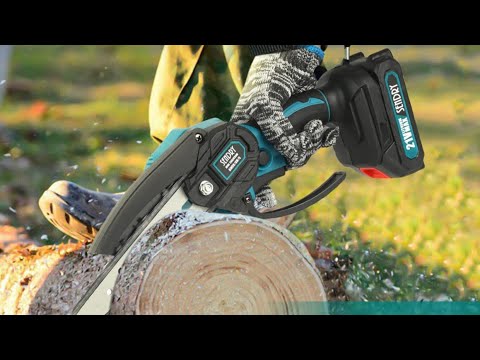 SENDRY Mini Chainsaw 6-Inch, Powerful Cordless Rechargeable Handheld Saw  Review and Demonstration 