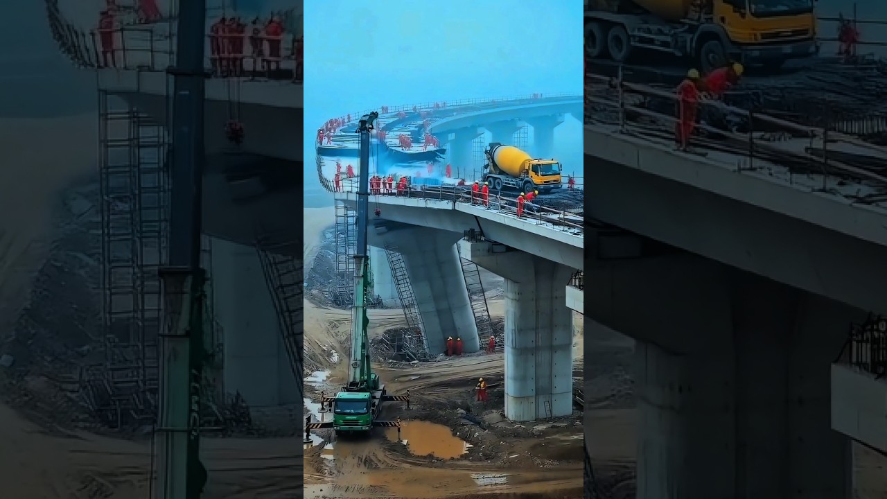 Terrifying Moment! Earthquake Alarm Sounds and Bridge Suddenly Crumbles Behind Helicopter! 