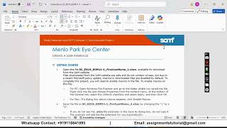 Shelly Cashman Excel 2019 | Module 11: End of Module Project 1 Menlo Park Eye Center