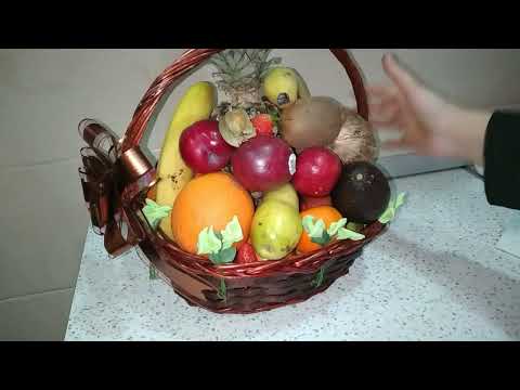 MEYVƏ SƏBƏTİNİN HAZIRLANMASI (MEYVE SEPETİ YAPIMI)ПРИГОТОВЛЕННИЕ КОРЗИНЫ С ФРУКТАМИ #rofruit #2022