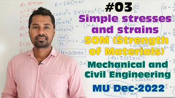Simple stresses and strains/SOM (Strength of Materials)/MOS(Mechanics of Structure/problem No 03