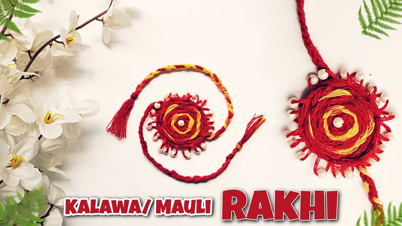 How to Make Rakhi at Home/ Rakhi Making Idea for Raksha Bandhan/ मौली ...
