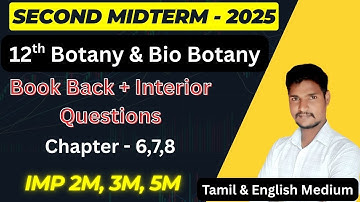 12th Botany & Bio Botany Second Midterm Important Questions 2025