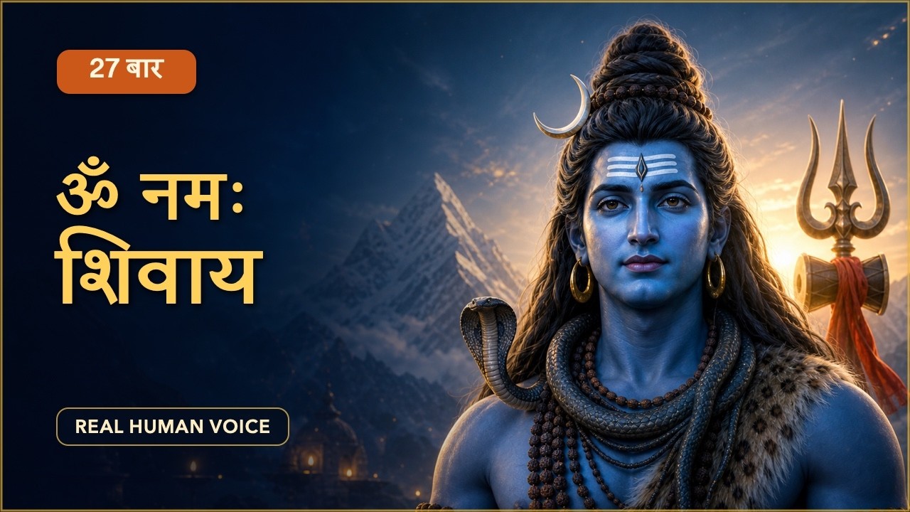 Om Namah Shivaya Chanting 27 Times ॐ Shiva Mantra (Real Human Voice, Not AI) #shiva #omnamahshivaya
