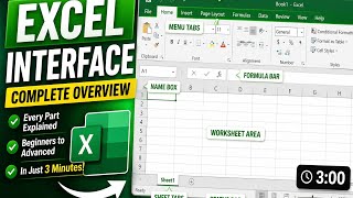 New to Excel? Start Here! Complete Interface Guide (3 Min)