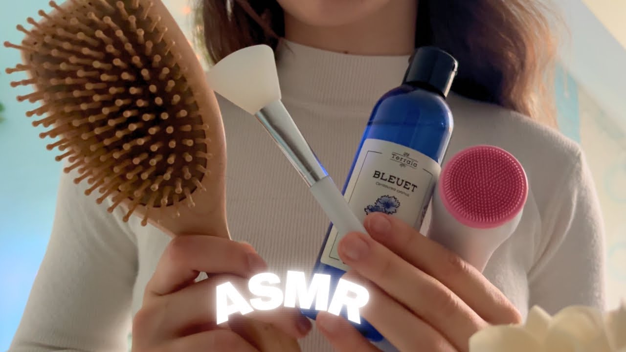 ASMR | ✨Fresh makeup removal and skincare routine 🫧 No talking, layered sounds