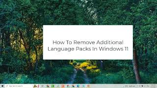 How To Remove Additional Language Packs In Windows 11