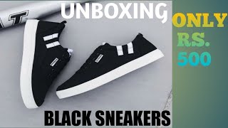 Xtoon Black Canvas Shoes For Men Budget Shoessneaker Under 500