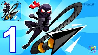 Stickman Teleport Master 3D - Gameplay Walkthrough Part 1 Stick Ninja Teleport (iOS, Android) screenshot 1