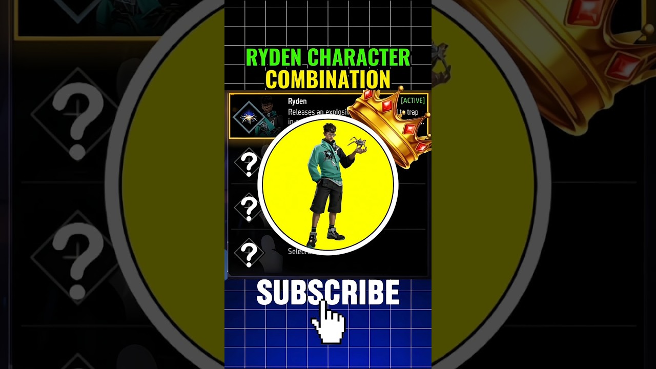 Ryden Character Combination 👑 | Ryden Best Skill Combination | Free Fire Best Character Combination