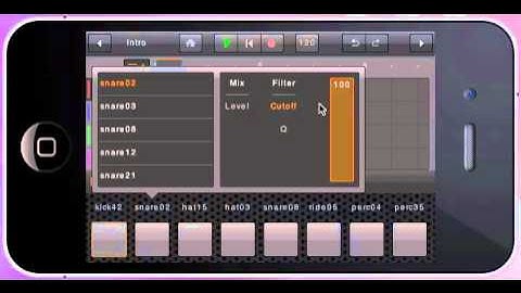 energyXT 1.1 iOS - Making drum beats