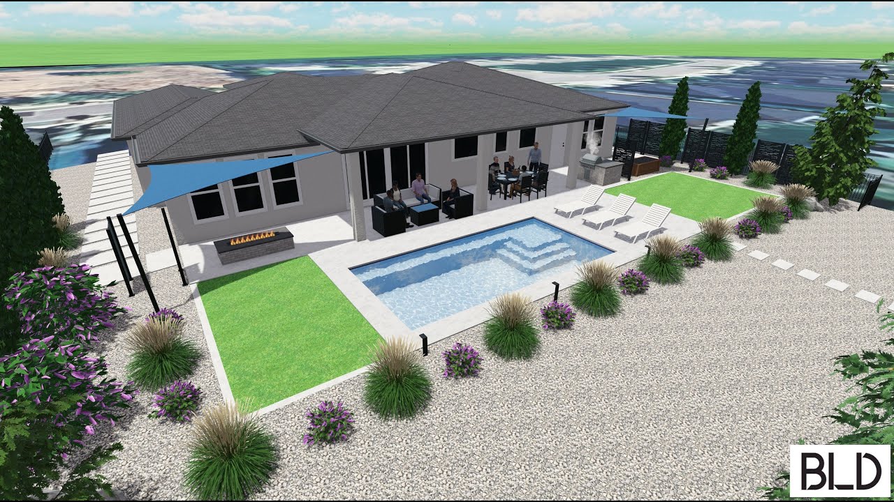 Eagle, Idaho - Modern Backyard Landscape Design (DOLL24)