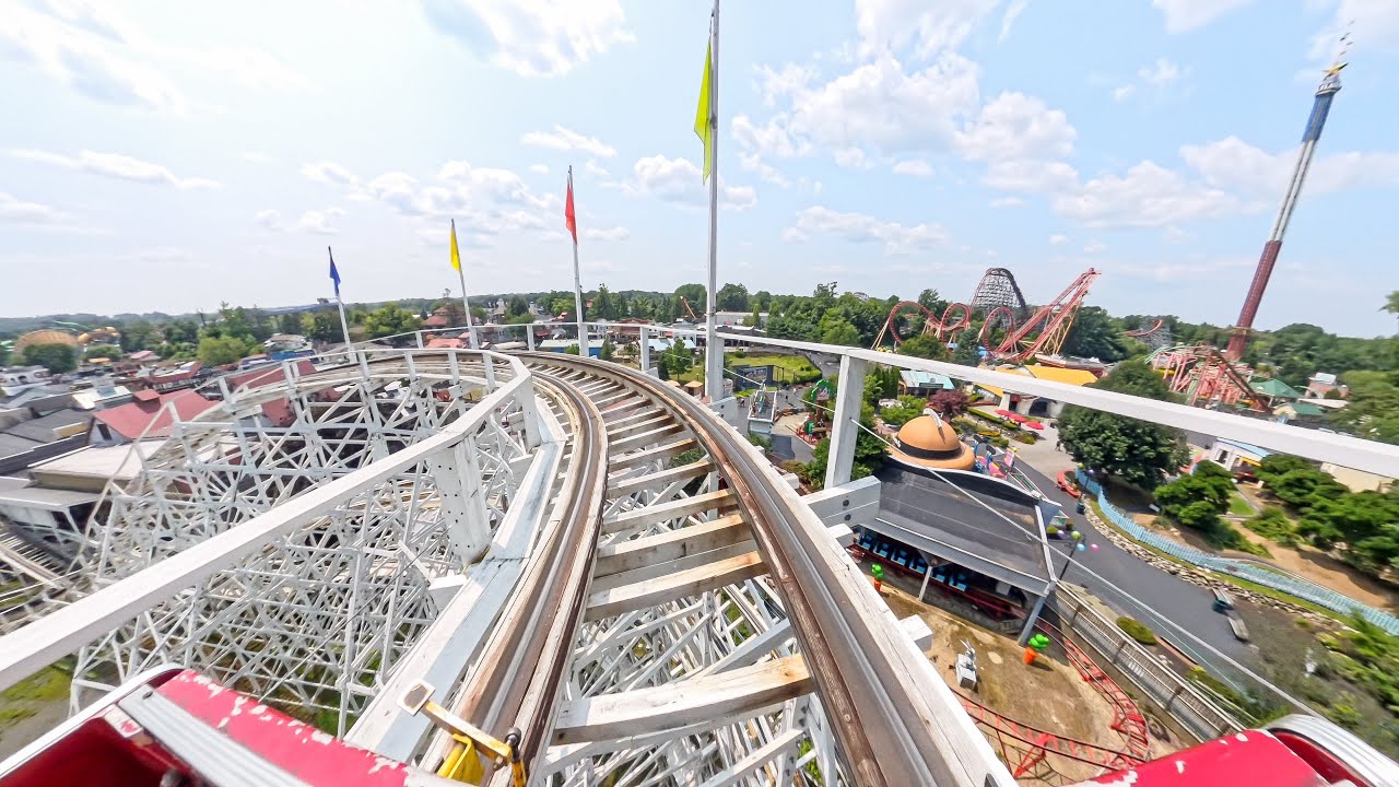 82 YEAR OLD ROLLER COASTER - Thunderbolt at Six Flags New England