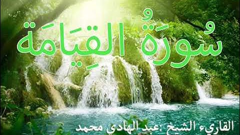 سوره القيامه للقارئ الشيخ عبدالهادي محمد