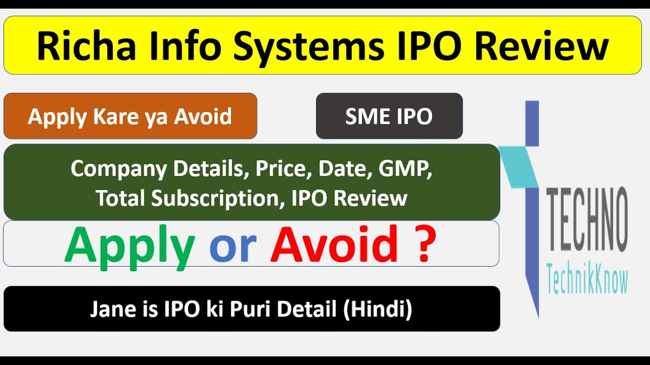 Richa Info System IPO Review| Richa Info Performance