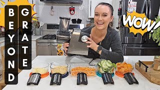 Electric Food Shredder –5 Blades for Effortless Slicing/Shredding, Time Saving Kitchen Essential 🍅🥕 Profile