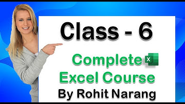 Class 6 | Excel Course in 14 Days For Beginners | Rohit Narang