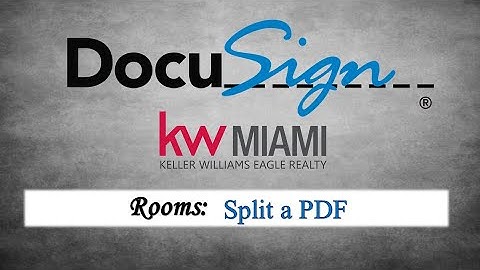 Docusign: Split a PDF