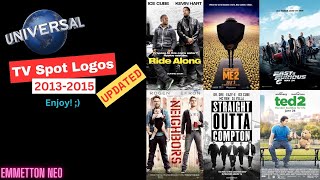 Universal Pictures TV Spot Logos 2013-2015 (UPDATED)