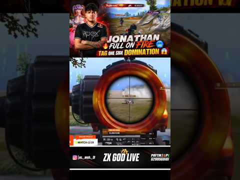 🔥JONATHAN 1V4 CLUTCH😱TAG ON SIDED DOMINATION🥶#jonathan #jonathangaming #bgmi #pubg #shorts