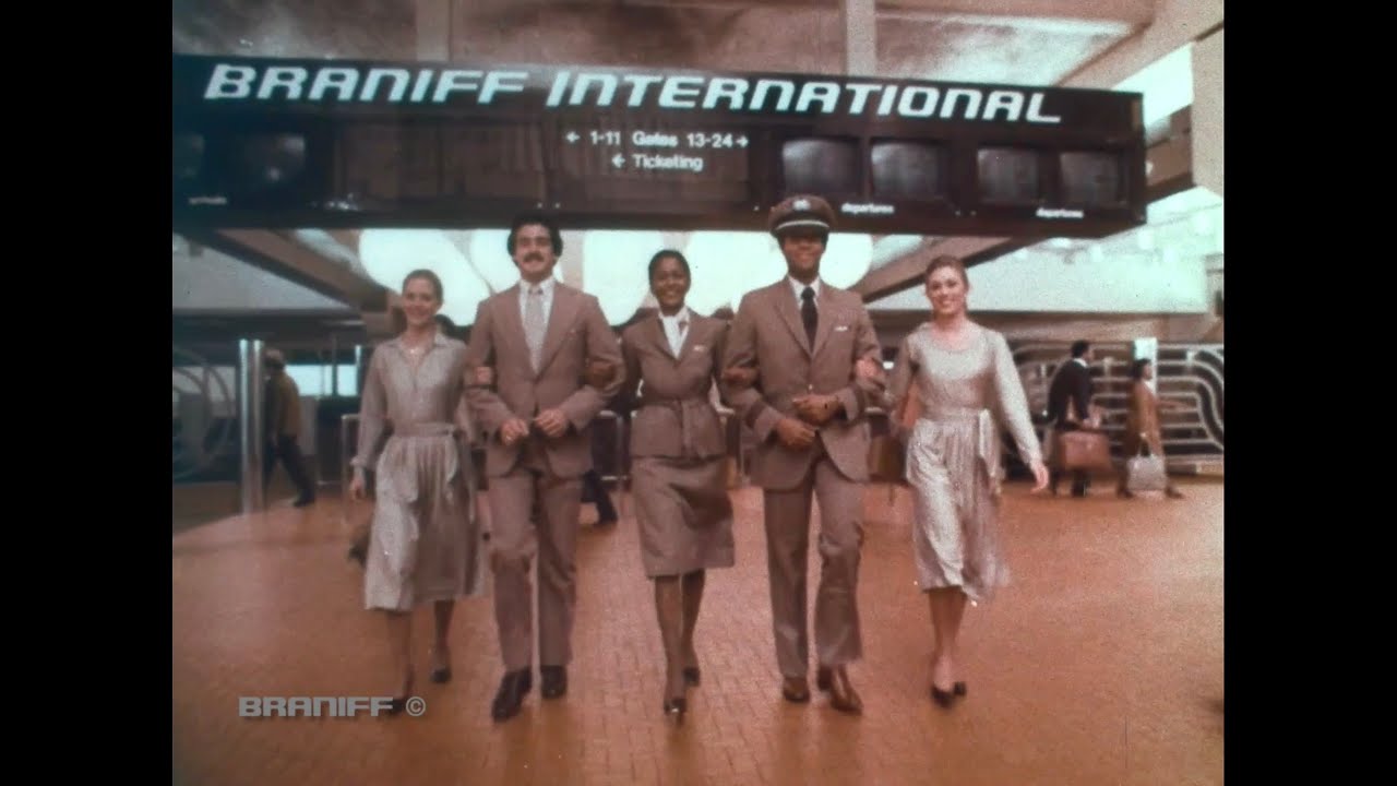 Braniff Grand Promenade Walk through Destination Cities TV Commercial 1980