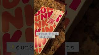 dunkin’ donuts fall menu | pumpkin spice donut review! #dunkindonuts #food #fall #viral #shorts :)