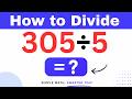 305÷5  Divide 305 by 5 (Long division Method)