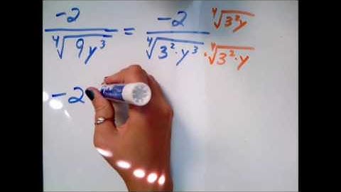 Rationalizing a denominator, quotient involving higher radicals and monomials