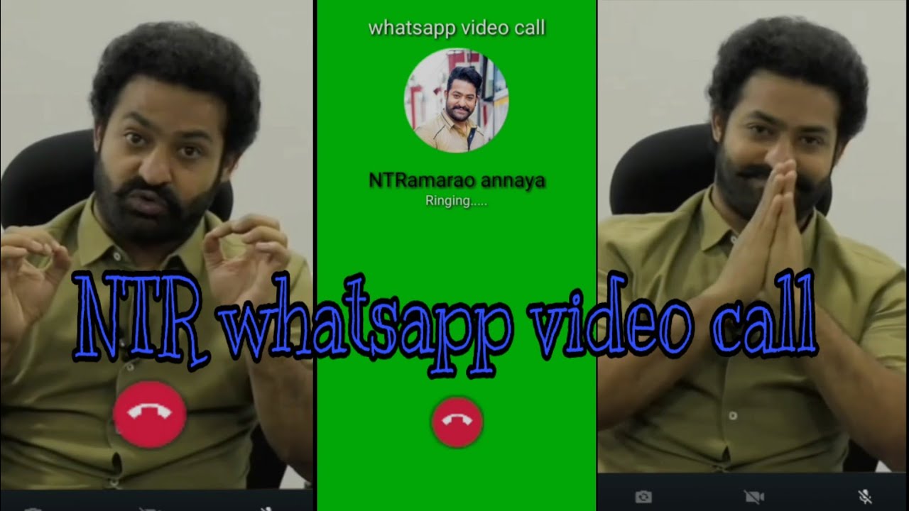 NTR whatsapp video call green screen video call miru kuda ila cheyyochu