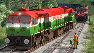 WDG4D Rescues Twin WAG7 FAILED to Pull CEMENT LOADED FREIGHT TRAIN | Indian Railways Train Simulator screenshot 3