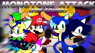 Real Family - Fnf - Monotone Attack - But Clone Mario, Aleena, Maurice & Caio Sings It - Fnf Cover