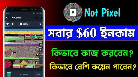 Not Pixel এ কিভাবে কাজ করবেন? সবার $60-70  ইনকাম