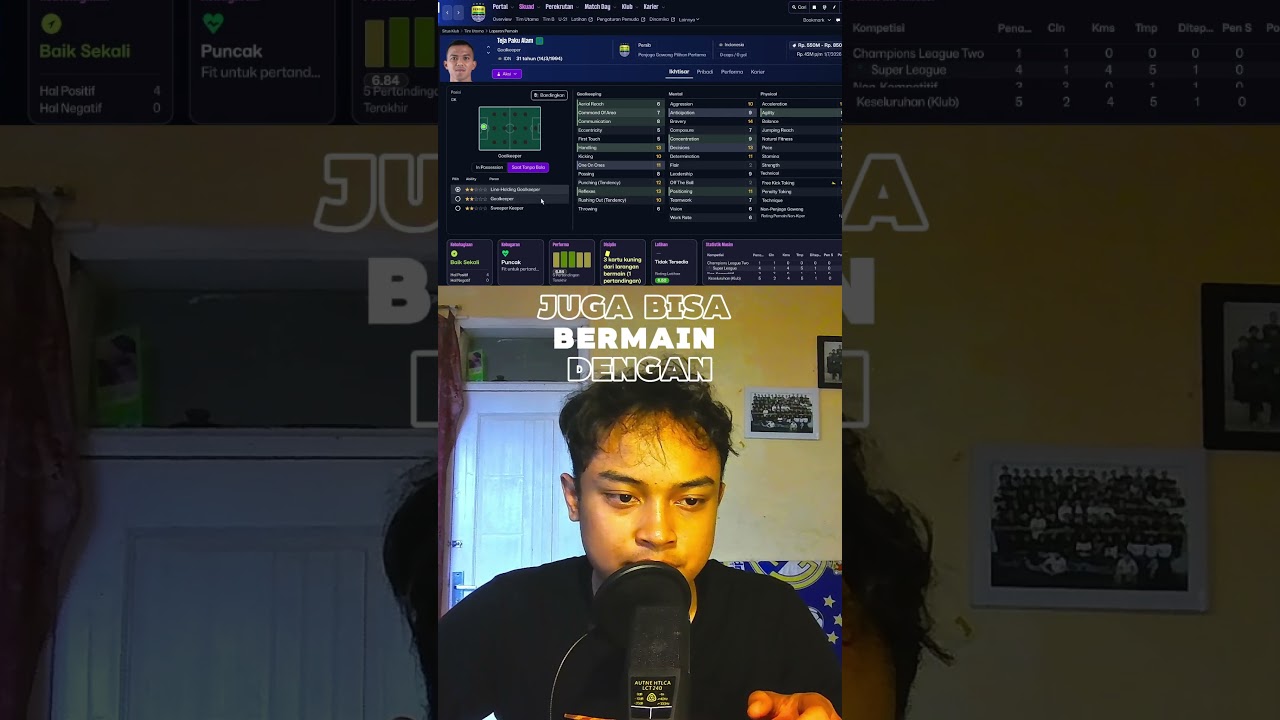 Atribut Teja Paku Alam di Football Manager 2026 